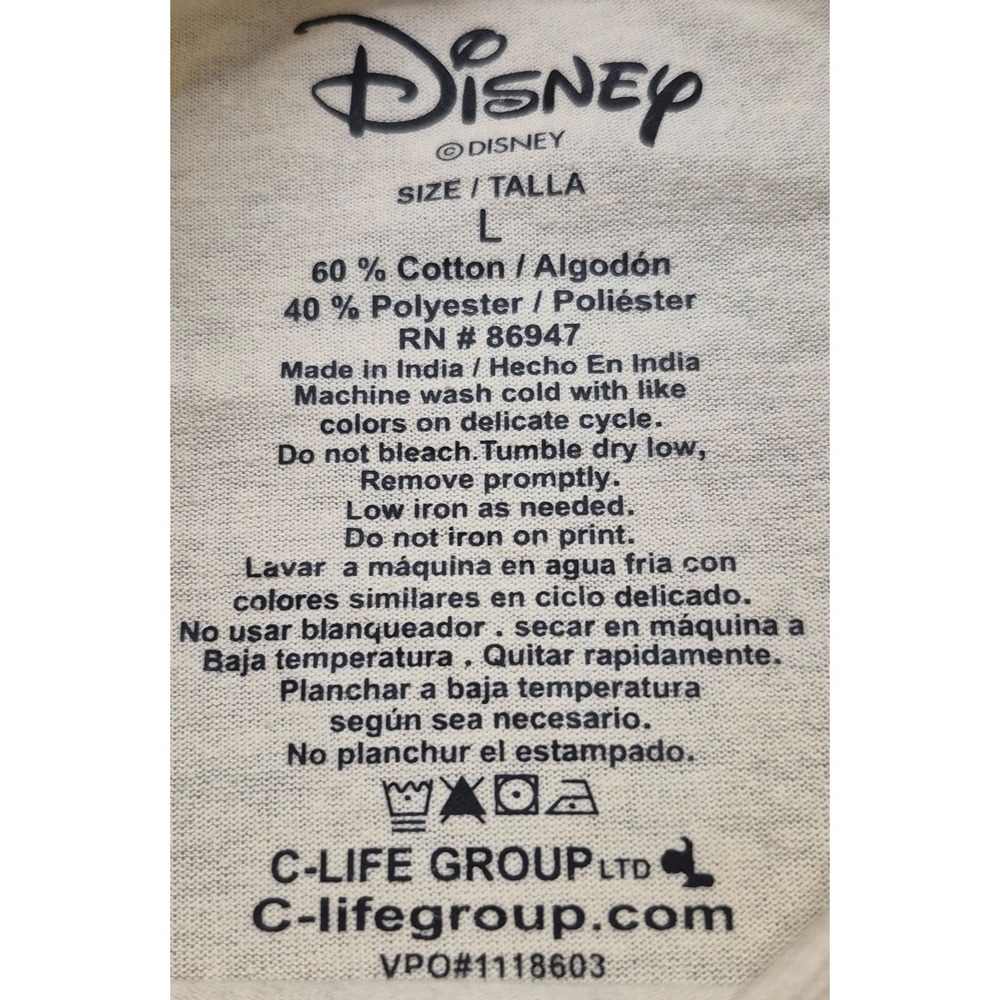 Disney yellow Holiday graphic T-shirt LG Mickey Mouse "The North Polo Express" - Picture 3 of 8